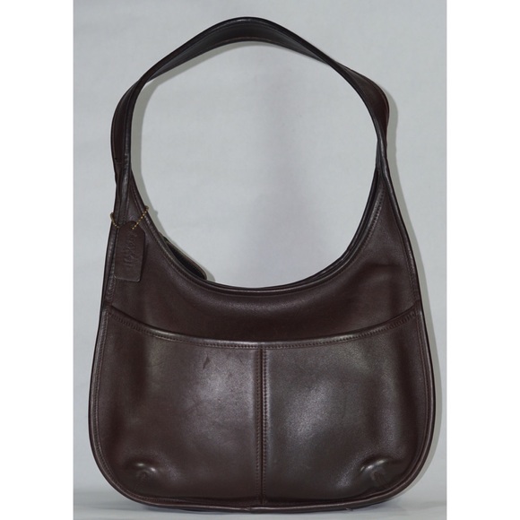 Coach Handbags - Coach Vintage Hobo Leather Shoulder Bag Dark Brown